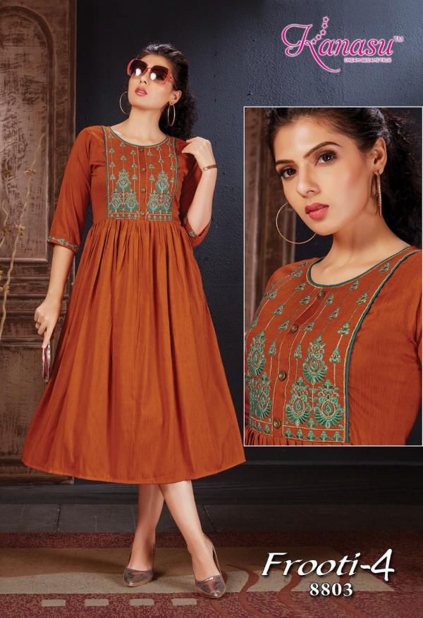 Kanasu Frooti 4 Designer Rayon Flair Kurti